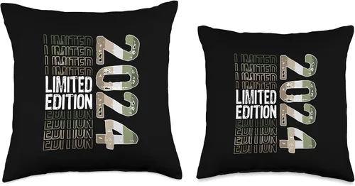 Miniatura 3 de Limited Edition Vintage 2024 Retro Birthday Throw Pillow