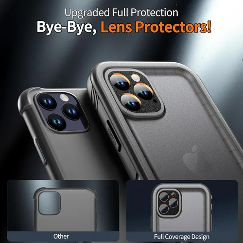 Miniatura 5 de Cozycase Funda Compatible con iPhone 12 Pro Max Funda Impermeable, Protector de Pantalla Integrado, Funda Protectora de Cuerpo Completo, Funda Negro