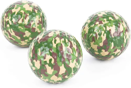 Gift Republic Pelotas de golf de camuflaje, paquete de 3, novedosas pelotas de golf de camuflaje divertidas para golfistas divertidos y divertidos,