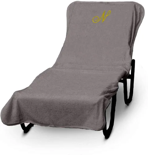Miniatura 75 de Luxury Hotel & Spa - Funda para Tumbona de Piscina con Monograma, Letras Bordadas en Bloque - Extra Absorbente 100% Algodón Turco - Rizo Suave