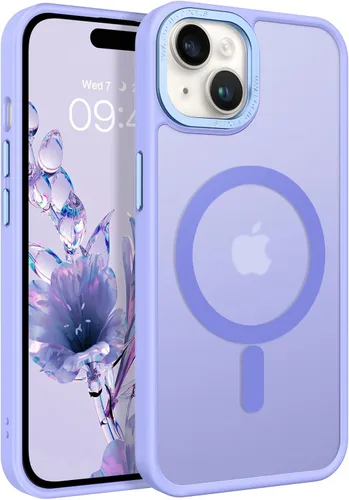 Miniatura 32 de BENTOBEN Compatible con iPhone 15 Plus, Funda de teléfono magnética translúcida mate delgada a prueba de golpes [Compatible con MagSafe] Funda