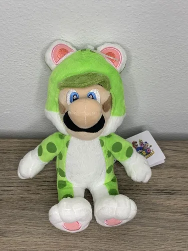 Miniatura 2 de Little Buddy Super Mario Neko Luigi - Peluche de gato, 10 pulgadas, multicolor