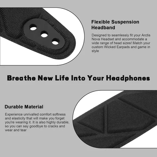Miniatura 6 de Arctis Nova Pro - Diadema de repuesto, compatible con SteelSeries Arctis Nova Pro, Nova 7P, Nova 7X, Arctis Nova 1, Arctis Nova 3 auriculares
