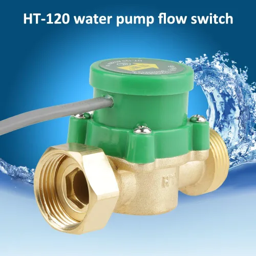 Miniatura 3 de Hilitand Interruptor del sensor de flujo de agua HT-120 AC 220V G3/4"-3/4" Interruptor del sensor de flujo de la bomba de agua del hilo