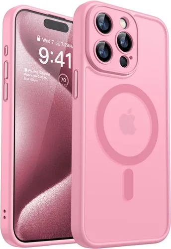 Miniatura 149 de CANSHN Funda magnética compatible con iPhone 17 Pro, mejorada [protección completa de la cámara] [compatible con Magsafe] [mate translúcido] funda