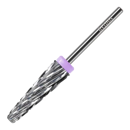 Miniatura 24 de 24mm Super Largo 5 en 1 Brocas de taladro para uñas, Broca cónica cruzada de carburo, Brocas de taladro de rotación bidireccional de 3/32