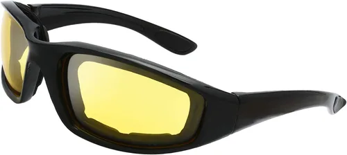 Miniatura 22 de Gafas de Motocicleta con Marco Acolchado y Lentes que Bloquean 100% UVB/UVB para Actividades al Aire Libre y Deportes 5-negro mate