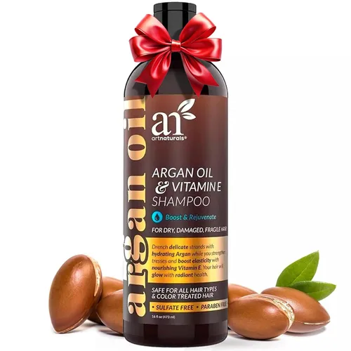 Aceite de argán argánico Arte Naturals para pérdida de cabello, champú para el crecimiento del cabello, 16 onzas, sin sulfato, mejor tratamiento