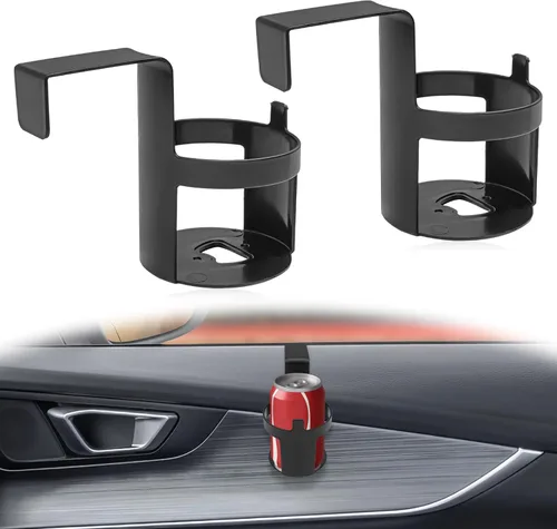 2 piezas Portavasos negros, impermeables y duraderos, portátiles multifunción, se adaptan a la mayoría de tamaños de tazas, portavasos que se