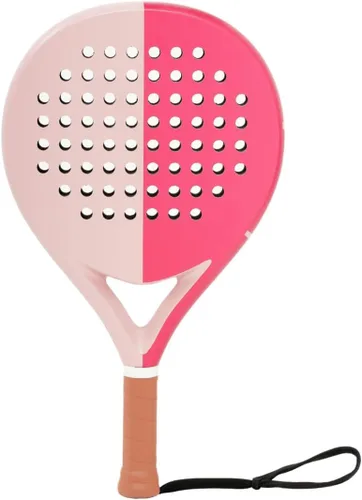LAPAT Raqueta de pádel con bolsa de cubierta, superficie de carbono con espuma viscoelástica EVA, raquetas de pádel ligeras, tenis POP Rosa Miami