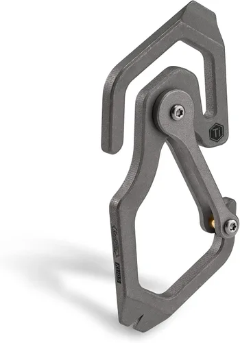 Miniatura 12 de KeyUnity Herramienta de llavero de mosquetón de titanio, 3 funciones en 1 multiherramienta para transporte diario (KU06BK)