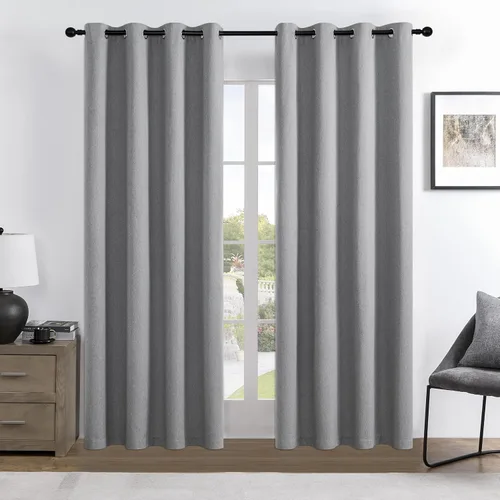 Miniatura 66 de Joydeco - Juego de 2 paneles de cortinas opacas de 63 pulgadas, 2 cortinas largas con aislamiento térmico burg, cortinas de oscurecimiento