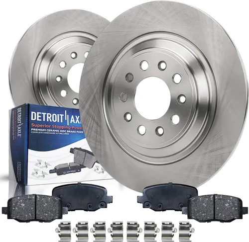 Miniatura 24 de Detroit Axle - Rotores de freno de disco trasero + pinza de freno de disco del lado del pasajero trasero de repuesto para Acura TL Honda Element
