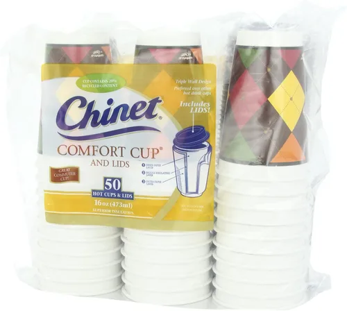 Miniatura 8 de Chinet Taza Comfort Cup de 16 onzas, 50 tazas y tapas (colores surtidos)