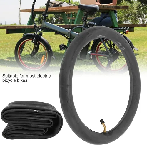 Miniatura 4 de Tubo interior de bicicleta eléctrica, válvula de ángulo doblado duradera para una fácil instalación, tubo de goma de 14 x 2.125 para pasajeros