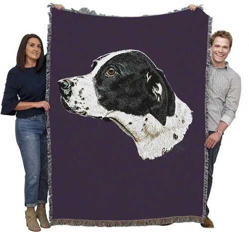 Miniatura 26 de Pure Country Weavers Robert May - Manta de punto alemán de pelo corto, color negro, azul BG, manta de tapiz de algodón, fabricada en los Estados