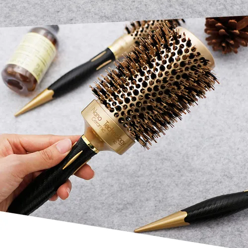 Miniatura 3 de Juego de cepillos redondos para secar con soplado, cepillos profesionales para peinar el cabello de las mujeres, cepillos térmicos duraderos