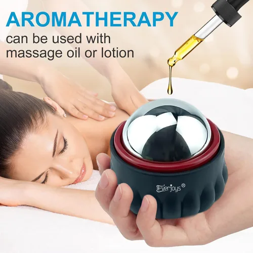 Miniatura 3 de Everjoys Bola de rodillo de hielo de masaje, masajeador de alivio de terapia de frío y calor, masaje de tejido profundo, herramienta de masajeador