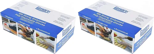 Gmark Disposable Gloves, 500 Count, 100% Virgin LDPE, Safe for Food Handling, Hair Dressing and all kinds of cleaning purposes. GM1070A
