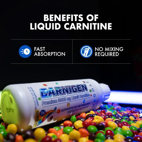 Miniatura 5 de Evogen Carnigen Premium L Carnitine Liquid – Suplemento L Carnitina 3000 Suplemento de carnitina L para el metabolismo y recuperación de la grasa