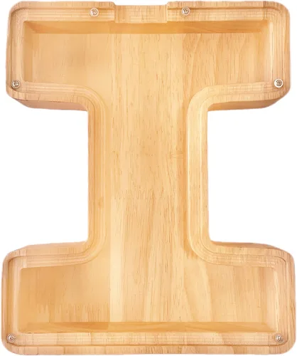 Miniatura 14 de Alcancía de 26 letras del alfabeto inglés A-Z, alcancía de madera transparente de gran capacidad, caja de ahorro de monedas personalizada