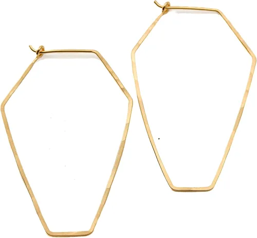 Miniatura 28 de Pendientes de aro delgados martillados, elegantes geométricos de plata de ley maciza, relleno de oro y relleno de oro rosa; para mujeres de Lotus