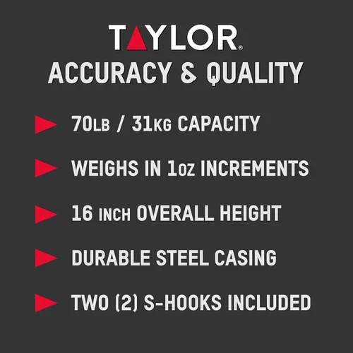 Miniatura 6 de Taylor Escala colgante industrial estilo dial de 70 libras