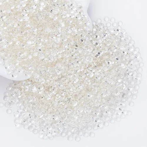 Miniatura 33 de Diamantes de imitación AB verdes a granel, 5000 piezas de diamantes de imitación de fondo plano redondos de gelatina AB sin fijación térmica, gemas