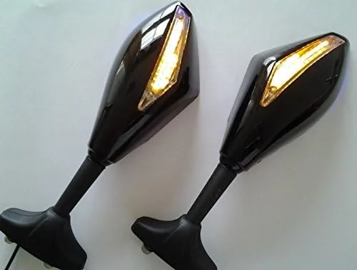 Miniatura 3 de HONGK - Espejo LED azul compatible con Yamaha Fzr Yzf Fz1 Fazer Fjr1300 Ninja Zx10R Zx-12R Er-6F [B01BN0L0SG]