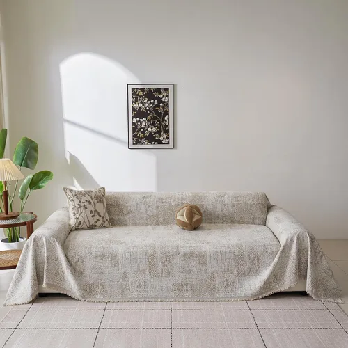 Miniatura 52 de ROOMLIFE Manta Funda Azteca Bohemia para Sofá, Decoración del Hogar Estilo Granja, Fundas de Sofá para Loveseat, Sofás de 2/3 Cojines, Apta