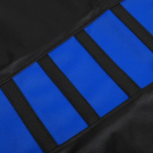 Miniatura 6 de X AUTOHAUX Funda universal para asiento de motocicleta de cuero sintético suave con amortiguación antideslizante, azul y negro