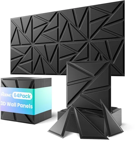 Miniatura 6 de ROOME Paneles decorativos 3D de 12 x 12 pulgadas, cortables y aptos para bricolaje, panel de pared de PVC resistente al fuego, modernos paneles