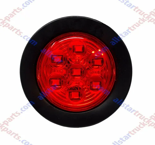 Miniatura 7 de All Star Truck Parts 8 piezas de luz LED redonda de 2 pulgadas para marcador lateral de seguridad [7 LEDs] [ojal de goma] [IP 67] para remolques - 4