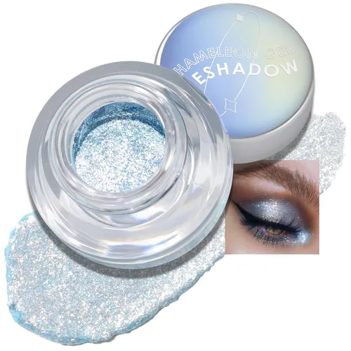 Miniatura 12 de FOCALLURE Duochrome Chameleon - Sombra de ojos con pigmento metálico que cambia de color, maquillaje de ojos multicromo, acabados multireflectantes