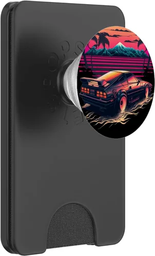 Miniatura 8 de Japonés Retro Futurista Synthwave Car Racing JDM Tuning PopSockets intercambiables PopGrip