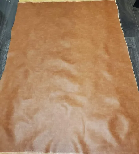 Miniatura 4 de NAT Leathers Tela de tapicería de piel sintética suave de dos tonos marrón británico (vegano aprobado por PETA) Piel sintética sintética