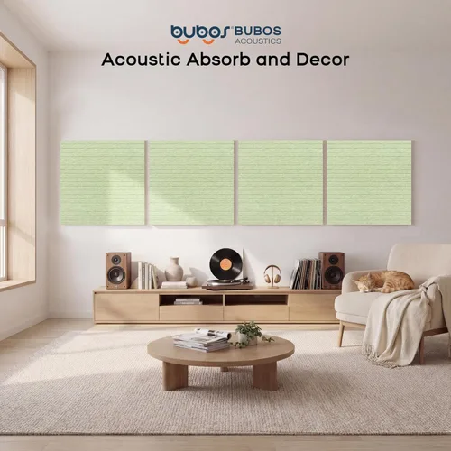 Miniatura 7 de BUBOS Paneles acústicos de pared, paquete de 2 paneles decorativos insonorizados de 23.6 x 23.6 x 2 pulgadas, decoración de pared con reducción