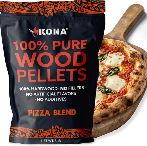 Miniatura 9 de Kona Pizza Blend - Gránulos de madera para ahumar, 100% madera dura natural, rico sabor ahumado, ideal para hornos de pizza, ahumadores y tubos