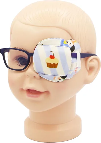 Miniatura 22 de Astropic Parche para ojos de algodón y seda 3D para niños, parche de ojos para niñas para gafas Parche médico para niños con ojo perezoso