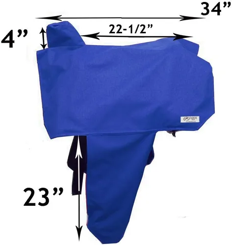 Miniatura 3 de Tahoe Funda de sillín impermeable de nailon resistente de alta calidad con seis correas elásticas de sujeción y fundas de estribo, se adapta a