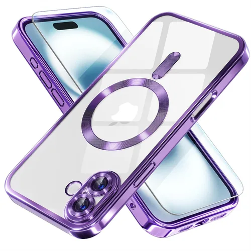 Miniatura 67 de Misea Funda magnética para iPhone 14 compatible con MagSafe [nunca amarillenta] [protección contra caídas de grado militar] protector completo