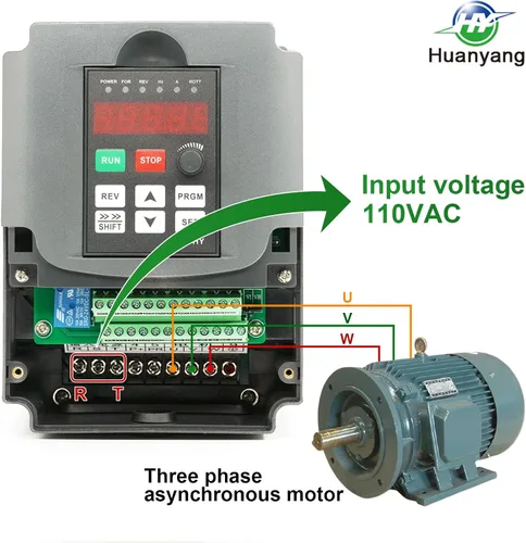 Miniatura 3 de VFD de 110 V de entrada, 2.2 KW, 3 hp, unidad de frecuencia variable, inversor convertidor CNC, para control de velocidad de motor de 3 fases de 110