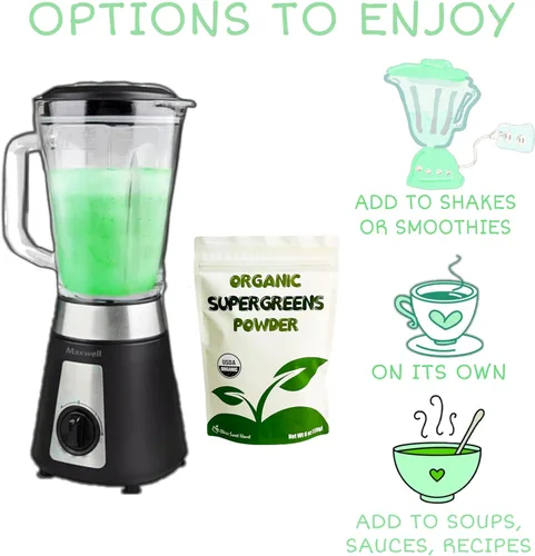Miniatura 4 de Cherie Sweet Heart Supergreens Powder – Superfood Green – Polvo de verduras orgánicas Super Greens – Polvo de batido – Superalimento en polvo