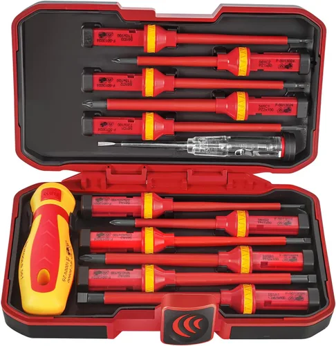 Miniatura 9 de BILITOOLS Juego de destornilladores aislados, 9 piezas 1000 V Destornilladores eléctricos aislados VDE Herramientas para electricistas con puntas