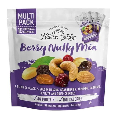 Miniatura 11 de Nature's Garden Mezcla de lujo Omega 3, Mezcla de frutos secos, Mezcla de nueces de lujo, saludable para el corazón, sin gluten, sin colesterol, sin