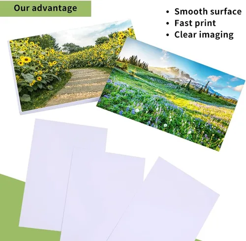 Miniatura 4 de LUNARM 50 hojas de papel fotográfico, papel fotográfico brillante de 4"x6" para impresora de tinta de color, papel fotográfico de 180 g/m²
