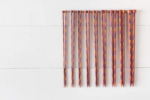 Miniatura 5 de Knit Picks Juego de agujas de tejer de madera de un solo punto recto US 4-11 (Radiant 10")