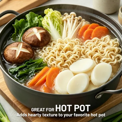Miniatura 3 de Apexy Pastel de arroz coreano Tteokbokkik, Tteok Masticable, auténtico aperitivo de comida callejera coreana, perfecto con queso y fideos ramen, sin