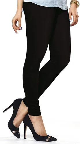 Miniatura 40 de ladyline Leggings Churidar elásticos de algodón para mujer Extra largos de longitud completa de cintura alta Talla regular y grande Pantalones