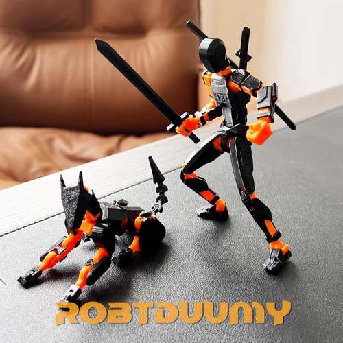 Miniatura 2 de Conjunto de figuras de acción 3D ROBTDUUMY T13 (montaje completado), figuras de acción Dummy Robot Titan 13, juguetes impresos en 3D con múltiples